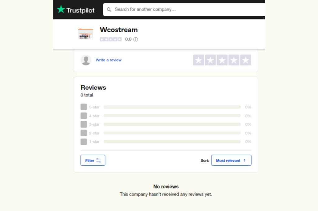 Trustpilot.com Reviews wcostream.ch