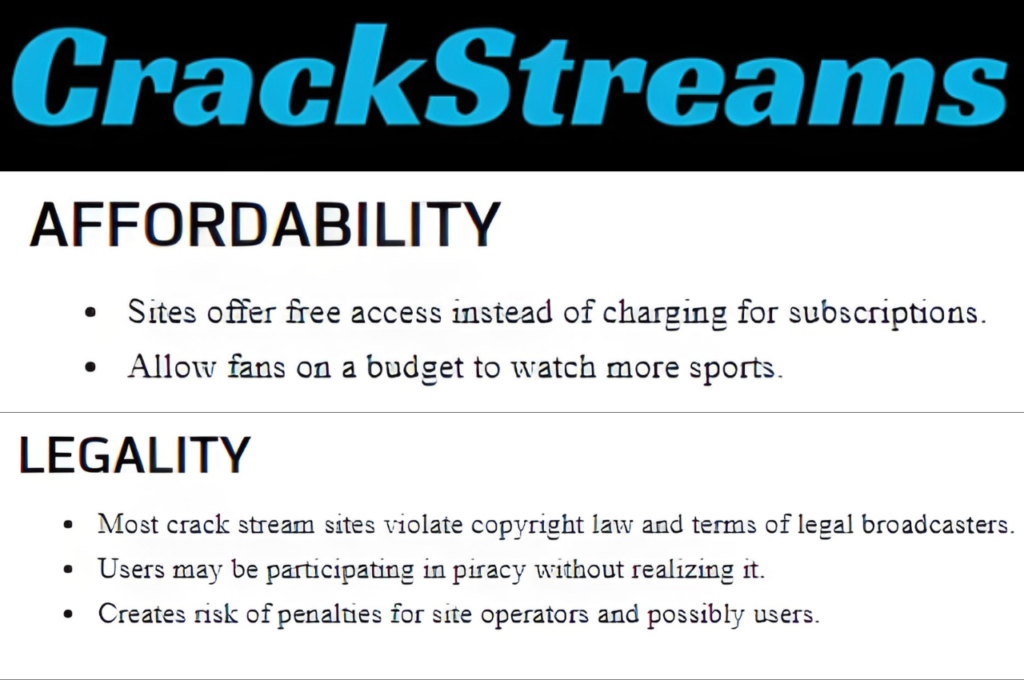 Crackstream Legality